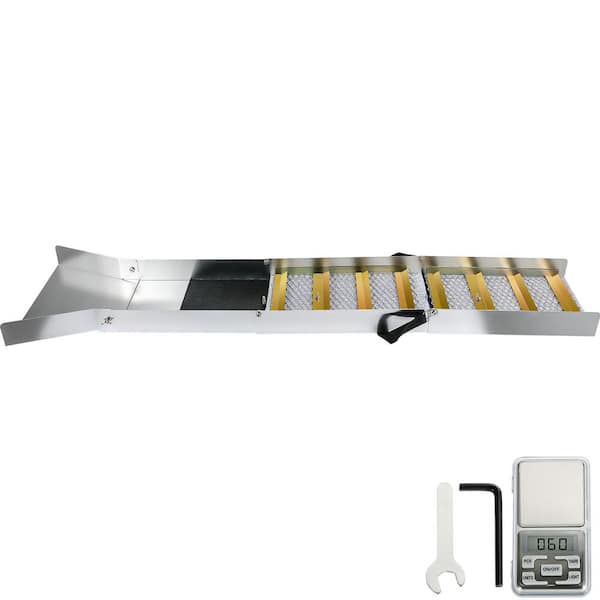 Folding Aluminum Alloy Sluice Box, Compact 50 in. Sluice Boxes for Gold, Lightweight Gold Sluice Equipment, Portable