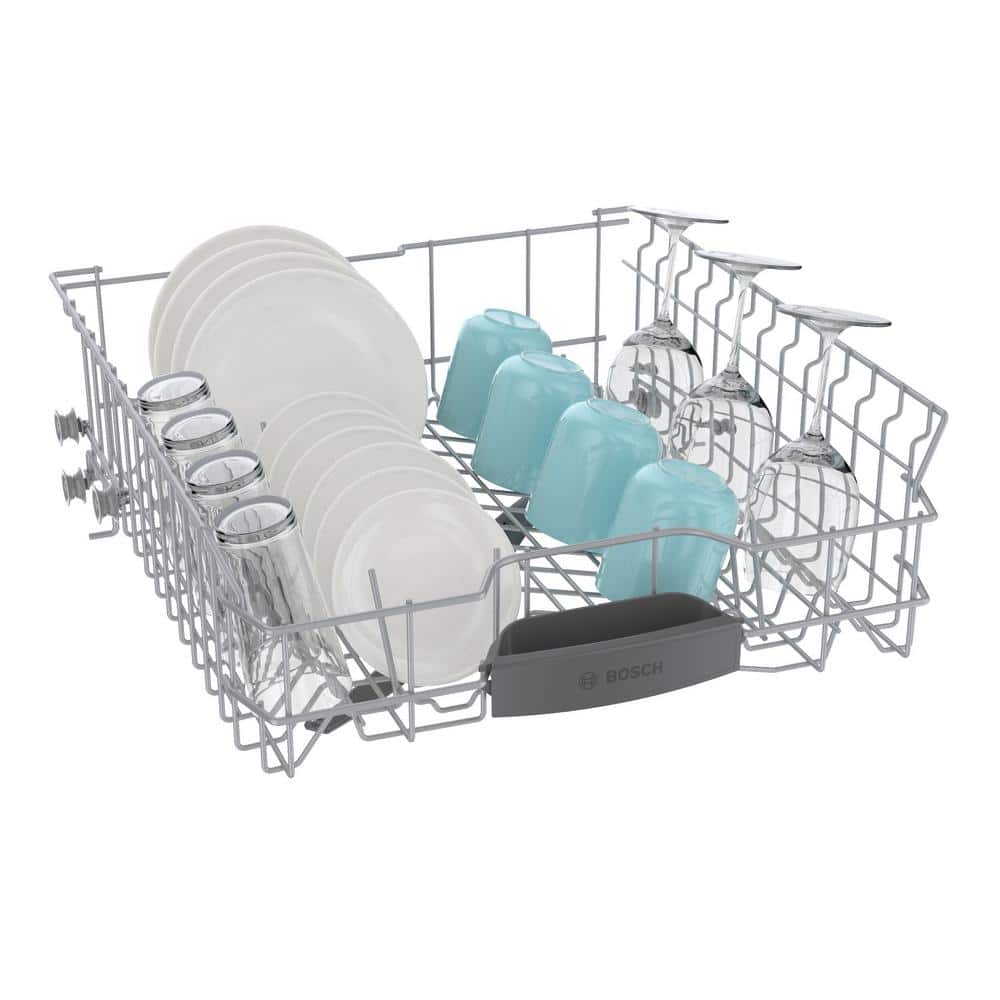 24" White Built-In Dishwasher with Stainless Steel Tub