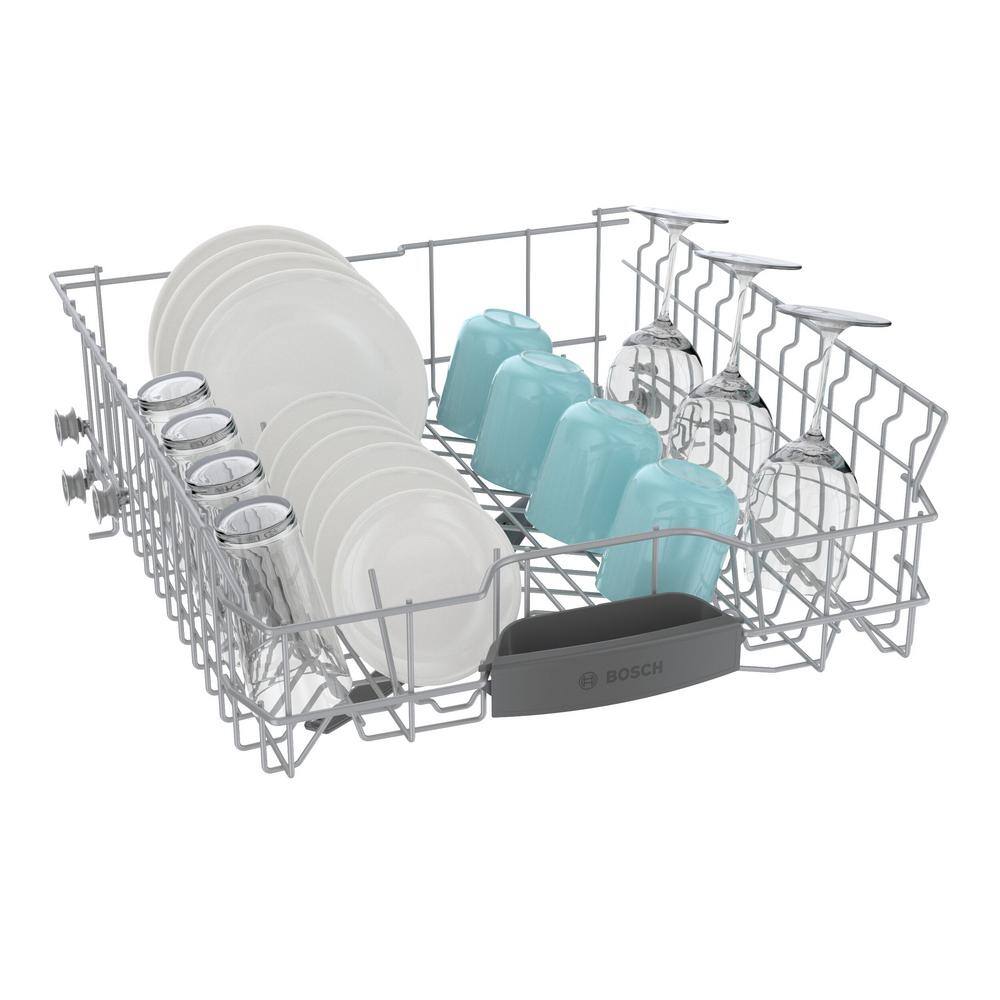 24" White Built-In Dishwasher with Stainless Steel Tub