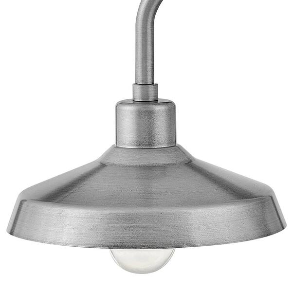 HINKLEY - Forge 1-Light Antique Brushed Aluminum Hardwired Outdoor Wall Lantern Sconce