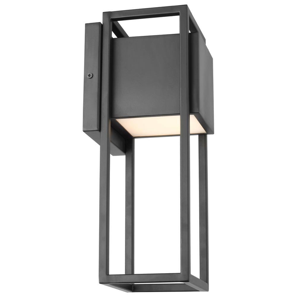 Supreme 13" Matte Black Steel LED Outdoor Wall Lantern
