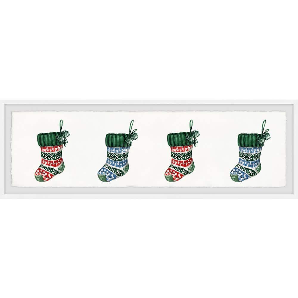 Waiting for Santa by Marmont Hill Framed Home Art Print 10 in. x 30 in. ., Green -  The Holiday Aisle®, 73BE2A6274EB4875BC86C893024B0D39