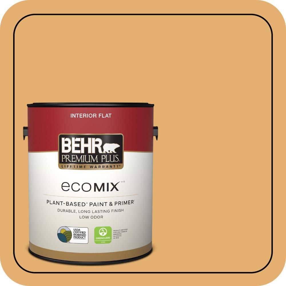 1 gal. #M260-5 Mac N Cheese Flat EcoMix Plant-Based Interior Paint & Primer price history on PriceWatchPro