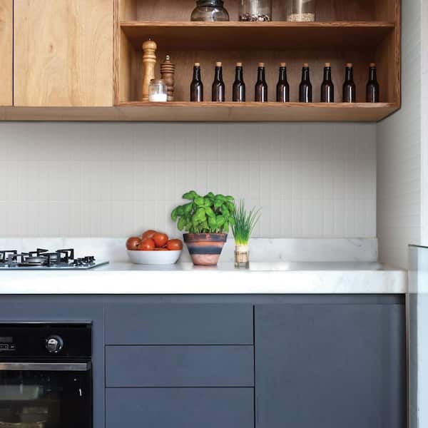 smart tiles Morocco Casablanca White 11.43 in. x 9 in. Vinyl