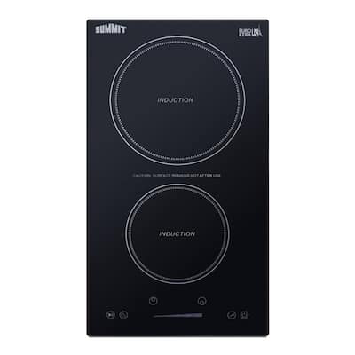 12 in. Electric Induction Cooktop in Black with 2 Elements