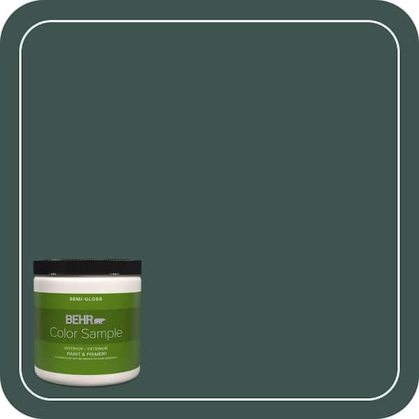 BEHR PREMIUM PLUS 8 oz. #480F-7 Sycamore Tree Semi-Gloss Interior/Exterior Paint & Primer Color Sample