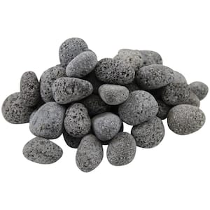 12.0 cu. ft. 1 in. to 2 in. 900 lbs. Black Lava Pebbles