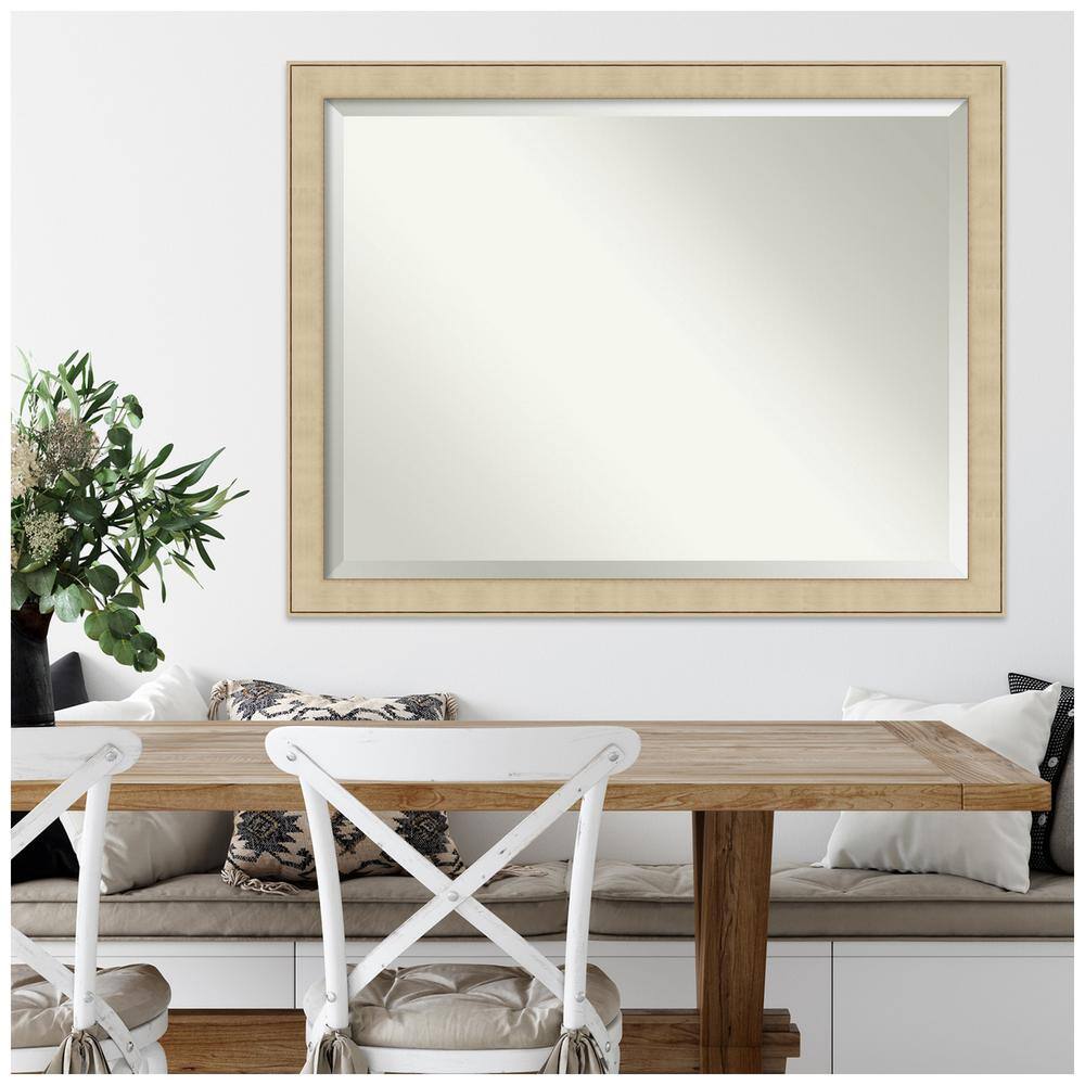 Classic Honey Silver Rectangular Full-Length Wall Mirror 34" x 44"