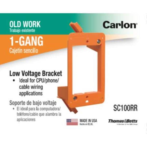1-Gang Non-Metallic Low-Voltage Old Work Bracket (SC100RR)