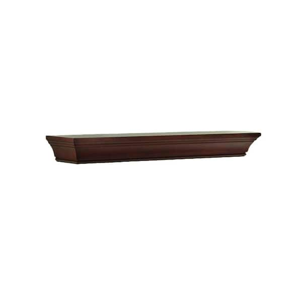 Home Decorators Collection 36 in. W x 36 in. L Chestnut Decorative Beveled Shelf