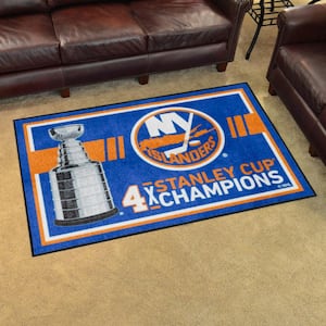 New York Islanders Blue 4 ft. x 6 ft. Plush Area Rug