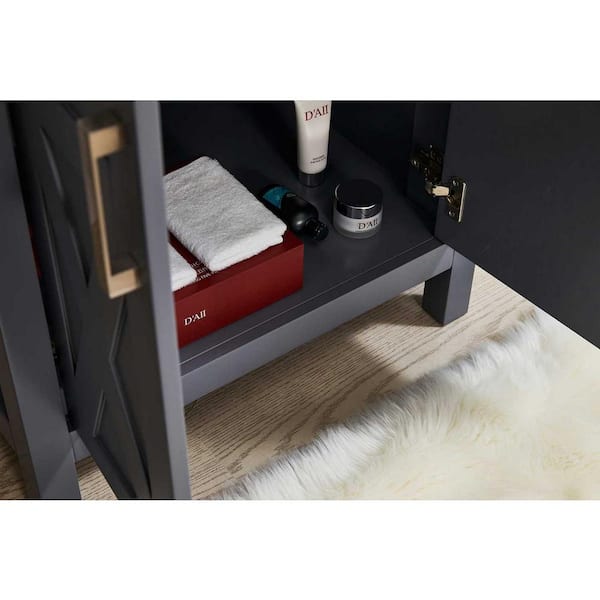 stufurhome - Stufurhome Hathaway 27 in. x 34 in. Grey Engineered Wood Laundry Sink