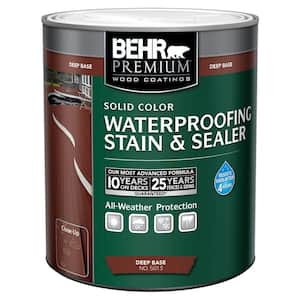 1 qt. Deep Base Solid Color Waterproofing Exterior Wood Stain and Sealer