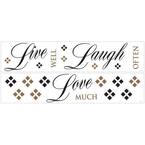 Live Love Laugh Peel and Stick 22-Piece Wall Decals