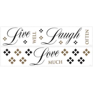 Live Love Laugh Peel and Stick 22-Piece Wall Decals