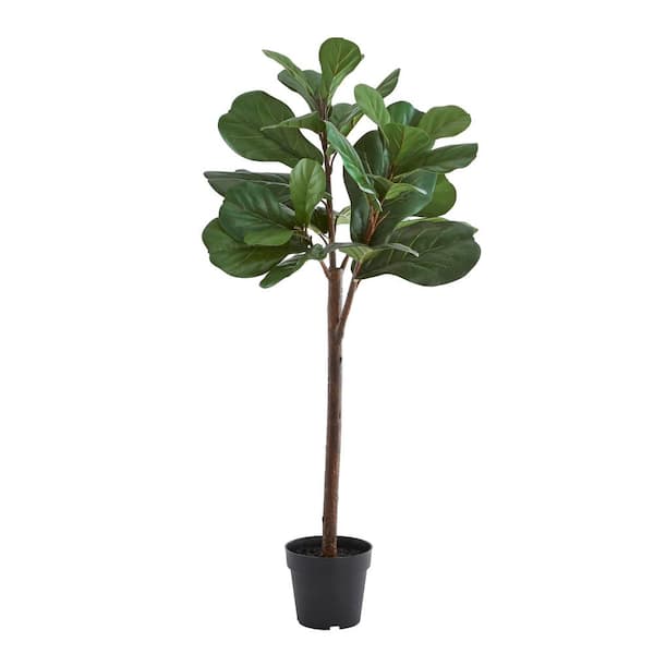 Stylewell 4 17 Ft Indoor Artificial Fig Tree The Home Depot