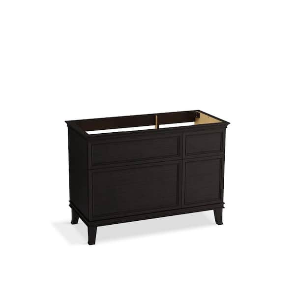 KOHLER Artifacts 48 in. x 21.89 in. D x 34.49 in. H Bath Vanity Cabinet without Top in Carbon Oak