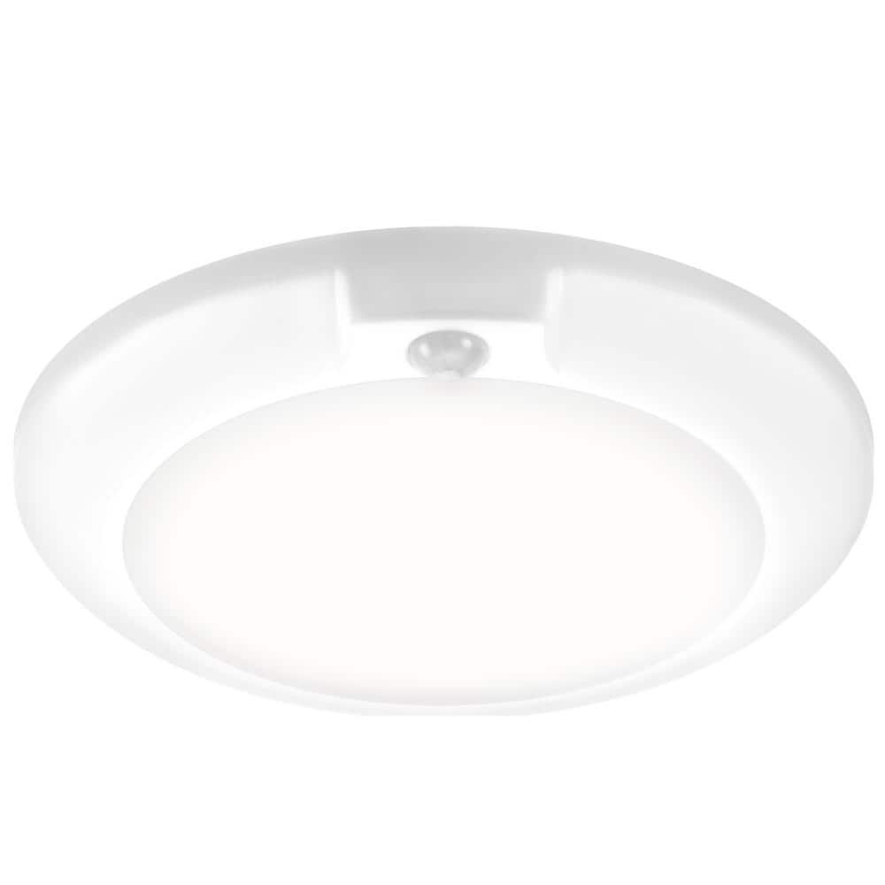 6-Inch White Aluminum LED Motion Sensor Ceiling Light