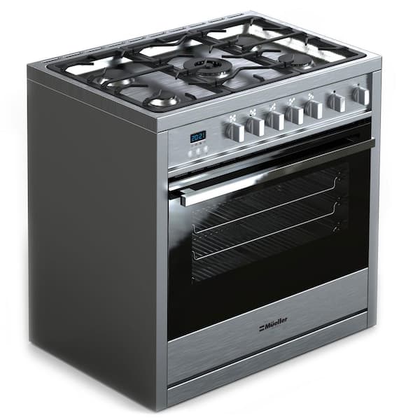 36 in. 3.8 cu. ft. Professional Freestanding Gas Range with 5 Burners, Convection Oven in Stainless Steel