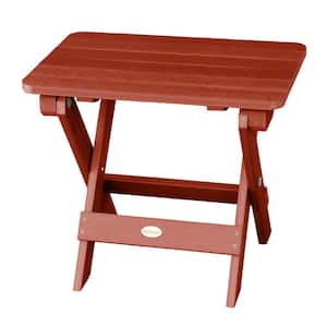 Adirondack Rustic Red Recycled Plastic Outdoor Folding Side Table