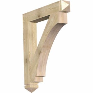 6 in. x 48 in. x 42 in. Douglas Fir Imperial Arts and Crafts Rough Sawn Bracket