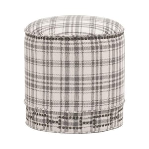 Plaid round deals ottoman