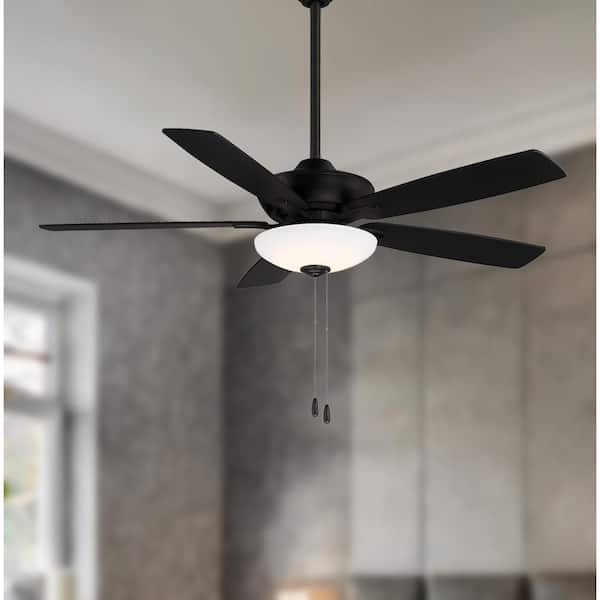 Minute 52 in. Integrated LED Indoor Coal Ceiling Fan with Light Kit