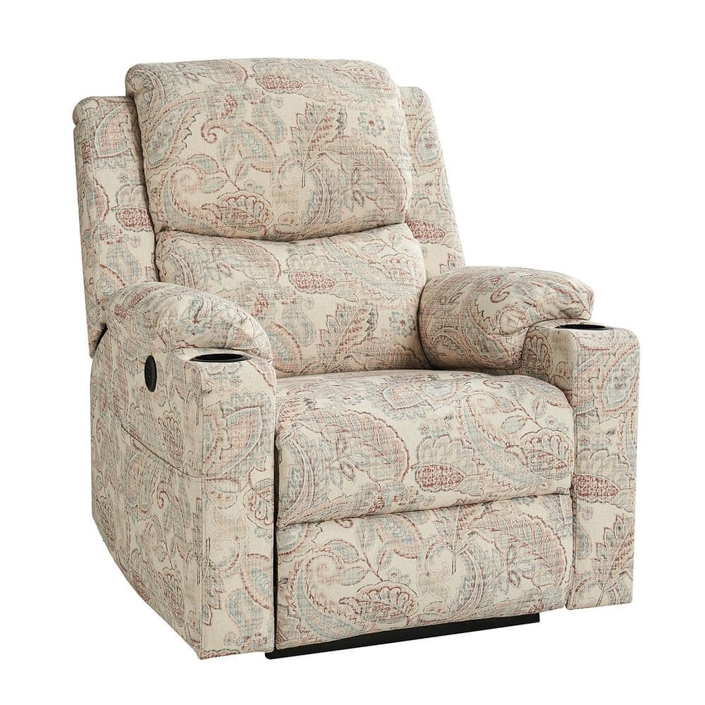 JAYDEN CREATION Lorenz Paisley Traditional Dual Motor Lift Assist Recliner  with Massage and Heat RCXN0920D-PAI-FAB - The Home Depot