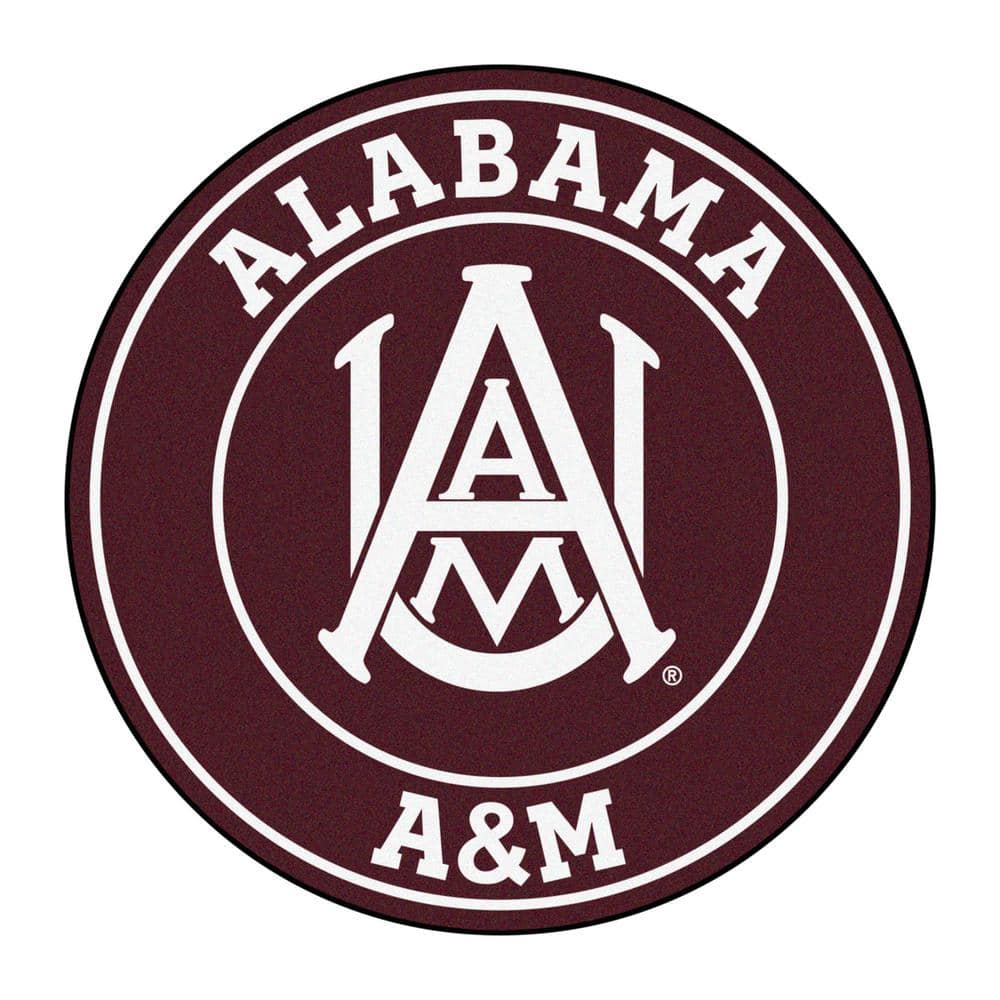 FANMATS Alabama A&M Maroon 2.25 ft. Round Area Rug 32726 - The Home Depot