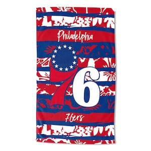 NBA 76ERS Multi-Color Graphic Pocket Cotton/Polyester Blend Beach Towel