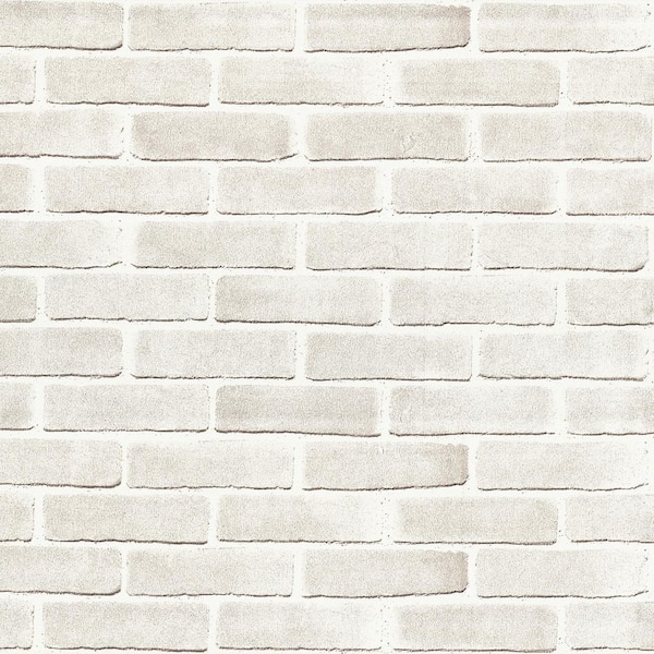 Gray Brick Wallpaper Peel and Stick Wallpaper Vinyl Self-Adhesive Contact Paper Wall Decor, Covers 32.29 Sq. Ft.
