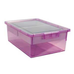 Bin/ Tote/ Tray Divider Kit - Double Depth 6" Bin in Tinted Purple - 3 pack