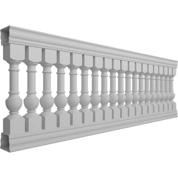 Ekena Millwork Fiberthane York Balustrade 120 in. L x 42 in. H Fiberglass Railing Kit