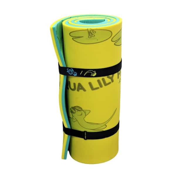 Green/Yellow Tadpole Double Adult Floating Foam Pool Lounger Mat