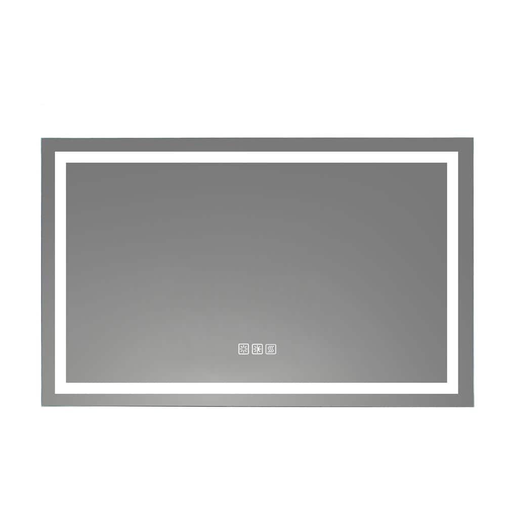 Boyel Living 40 in. W x 24 in. H Large Rectangular Frameless Wall LED