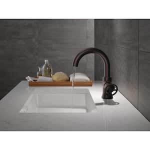 Trinsic Wheel Single-Handle High Arc Single-Hole Bathroom Faucet in Venetian Bronze