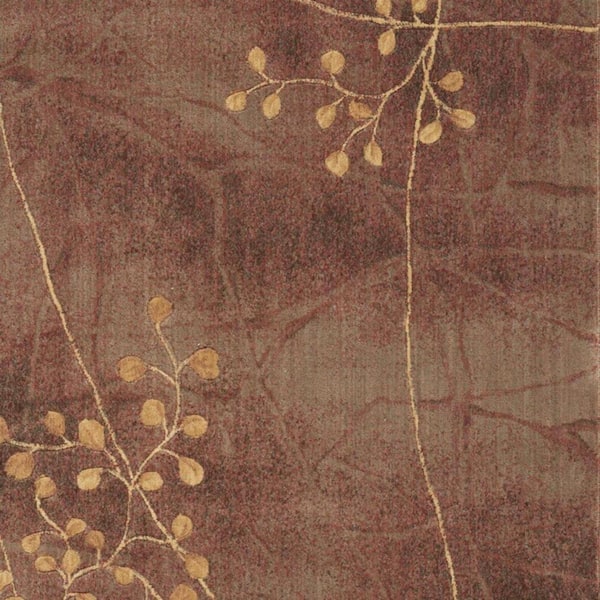 4 ft. x 6 ft. Blue Floral Washable Square Area Rug