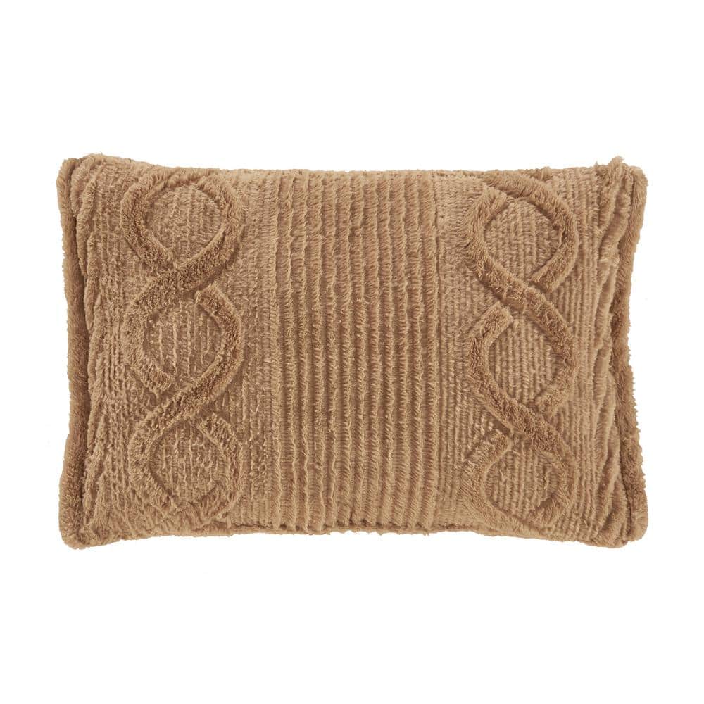 Caress Gold Polyester Boudoir Decorative Throw Pillow 15 x 20 in.