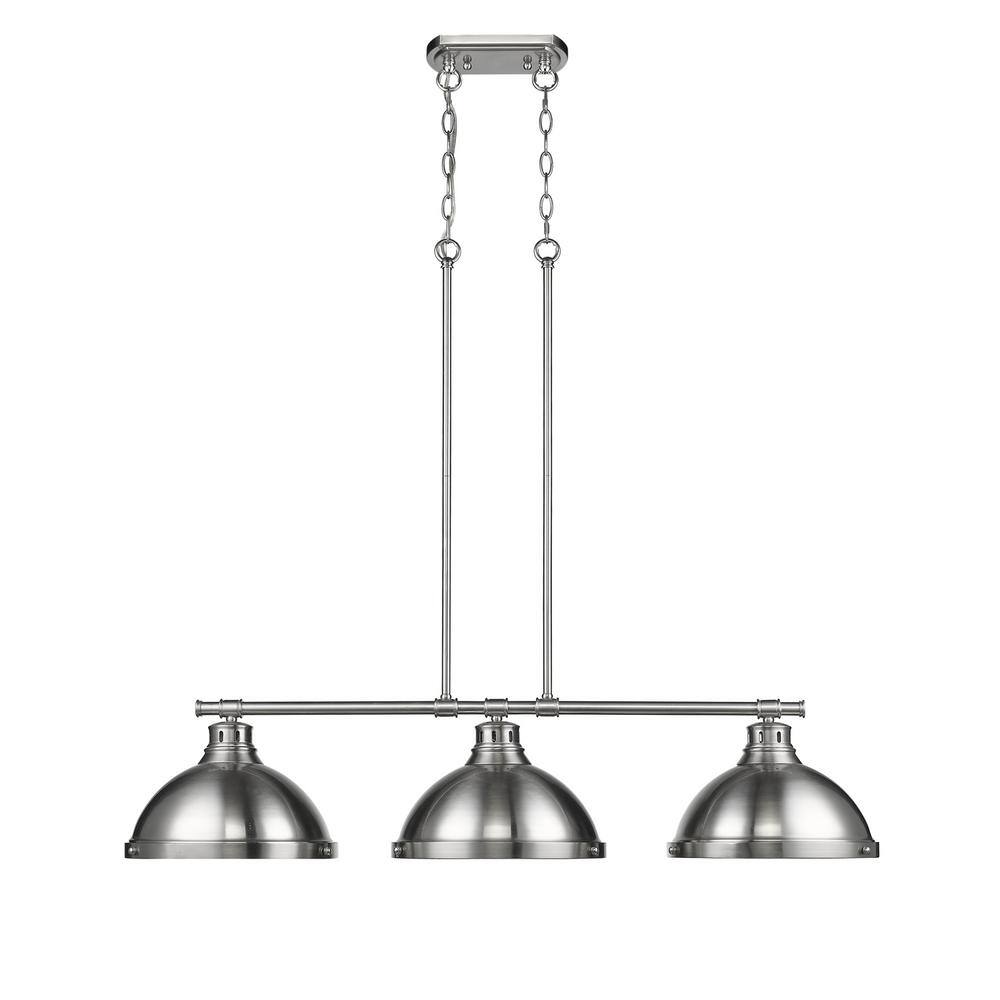 Duncan 300-Watt 3-Light Pewter Pendant Light with Steel Shade price history on PriceWatchPro
