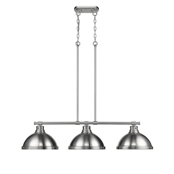 Golden Lighting Duncan 3-Light Pewter Pendant 3602-3LP PW-PW - The