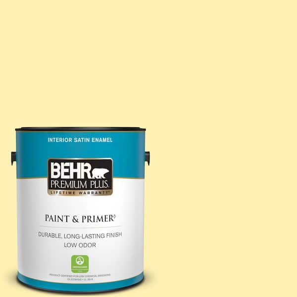 BEHR PREMIUM PLUS 1 gal. #P310-3 Firefly Satin Enamel Low Odor Interior Paint & Primer