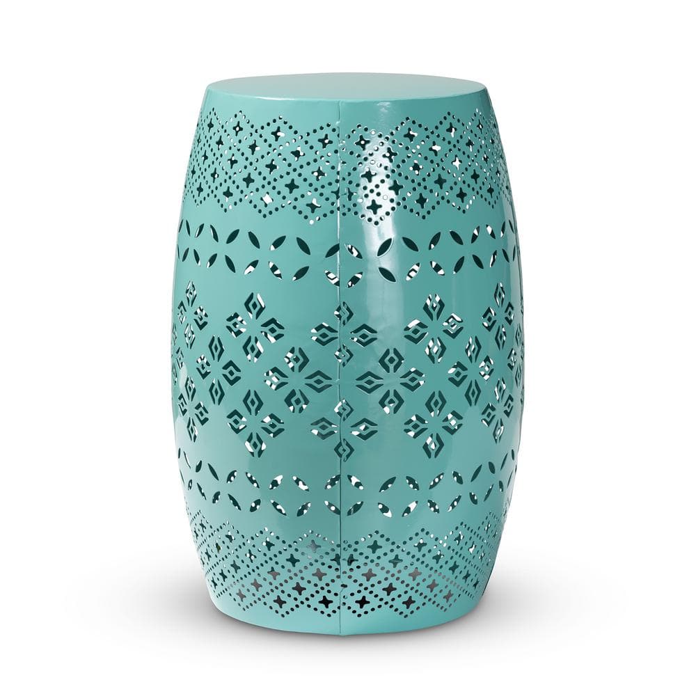 Lavinia Teal Metal Outdoor Side Table price history on PriceWatchPro