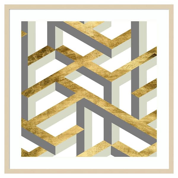 Amanti Art Geometric Landscape IV Melissa Wang 1-Piece Framed Giclee Abstract Art Print 33 in. x 33 in.