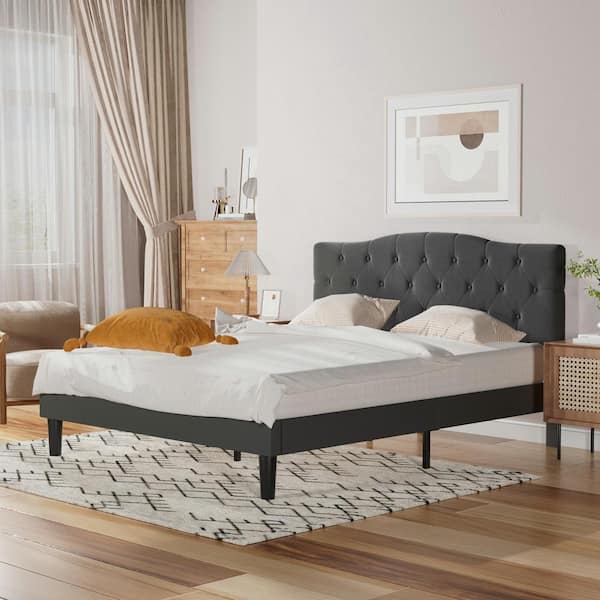 Saito upholstered deals platform bed