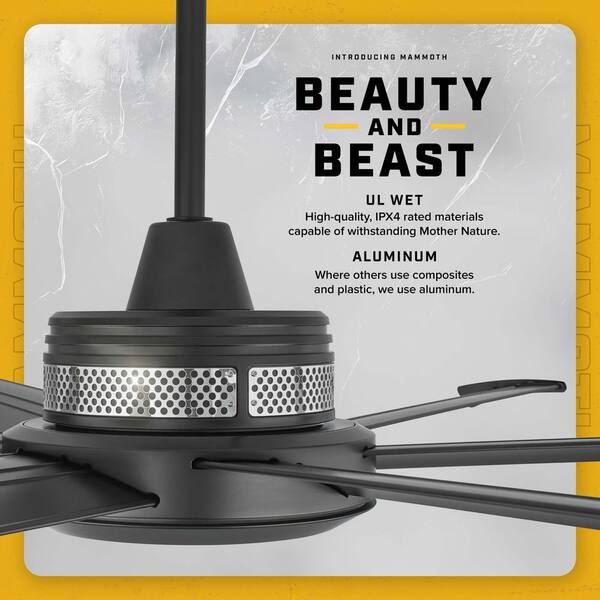 Big Ass Fans Mammoth 72 in. Smart Indoor/Outdoor Silver Universal