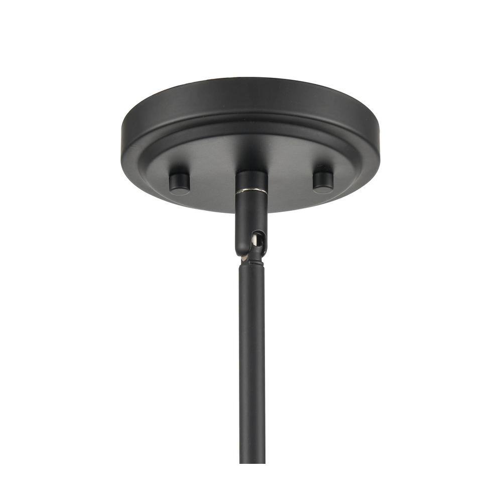 Ashford Mini-Pendant Light in Matte Black with Clear Glass Globe