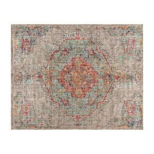 Gray Multi 8' x 10' Polyester Area Rug