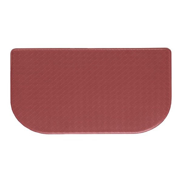 Slip-Resistant Kitchen Floor Mat, Half Round Red Kitchen Rug with Rubber  Backing for Office, Sink, Laundry Room, Home Decor, Machine Washable, Red  (18x30 Inches) 