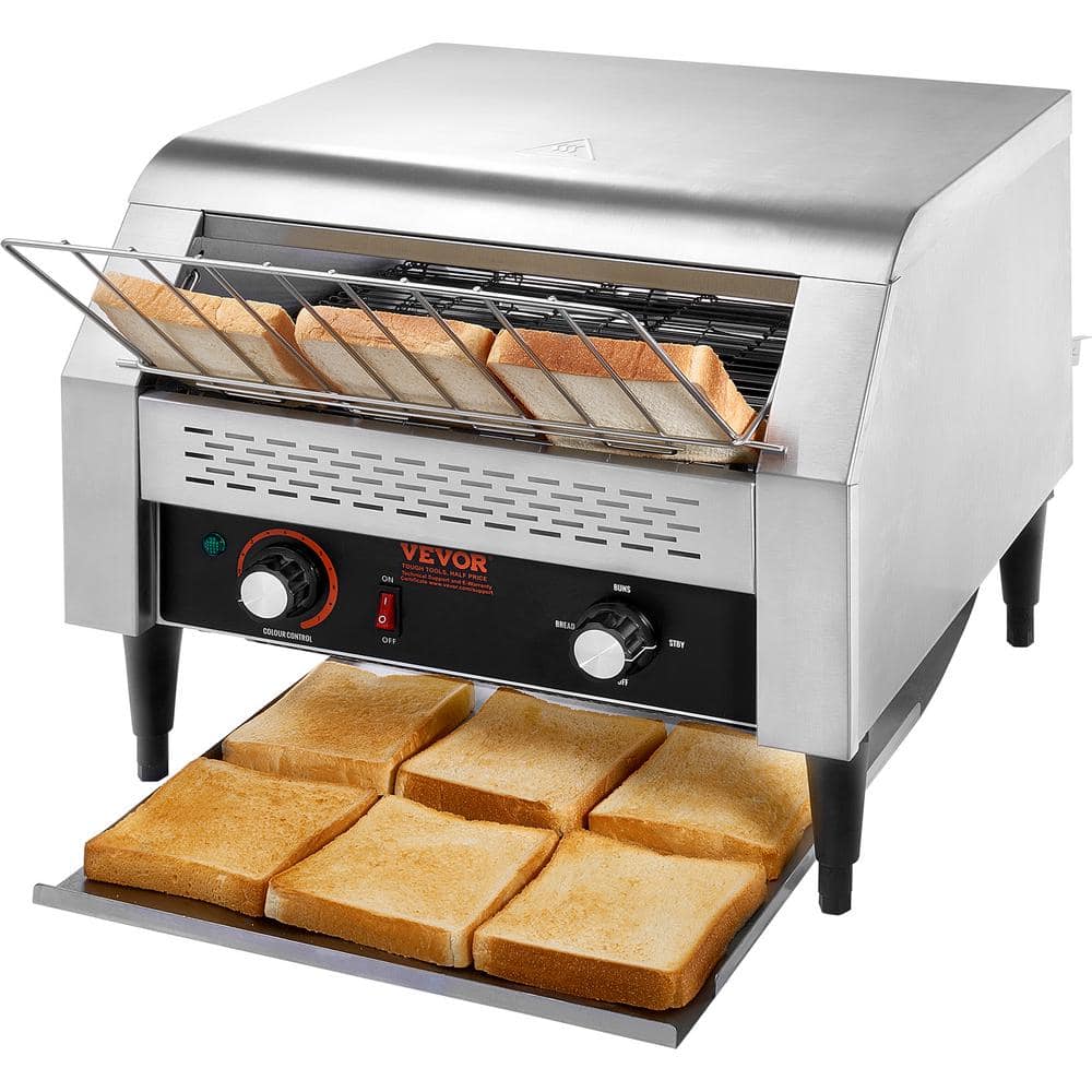 VEVOR Commercial Conveyor Toaster 450 Slices/Hour Conveyor Belt Toaster ...