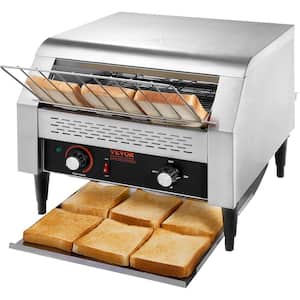 Commercial Conveyor Toaster 450 Slices/Hour Conveyor Belt Toaster Heavy Duty Stainless Steel Commercial Toaster Silver